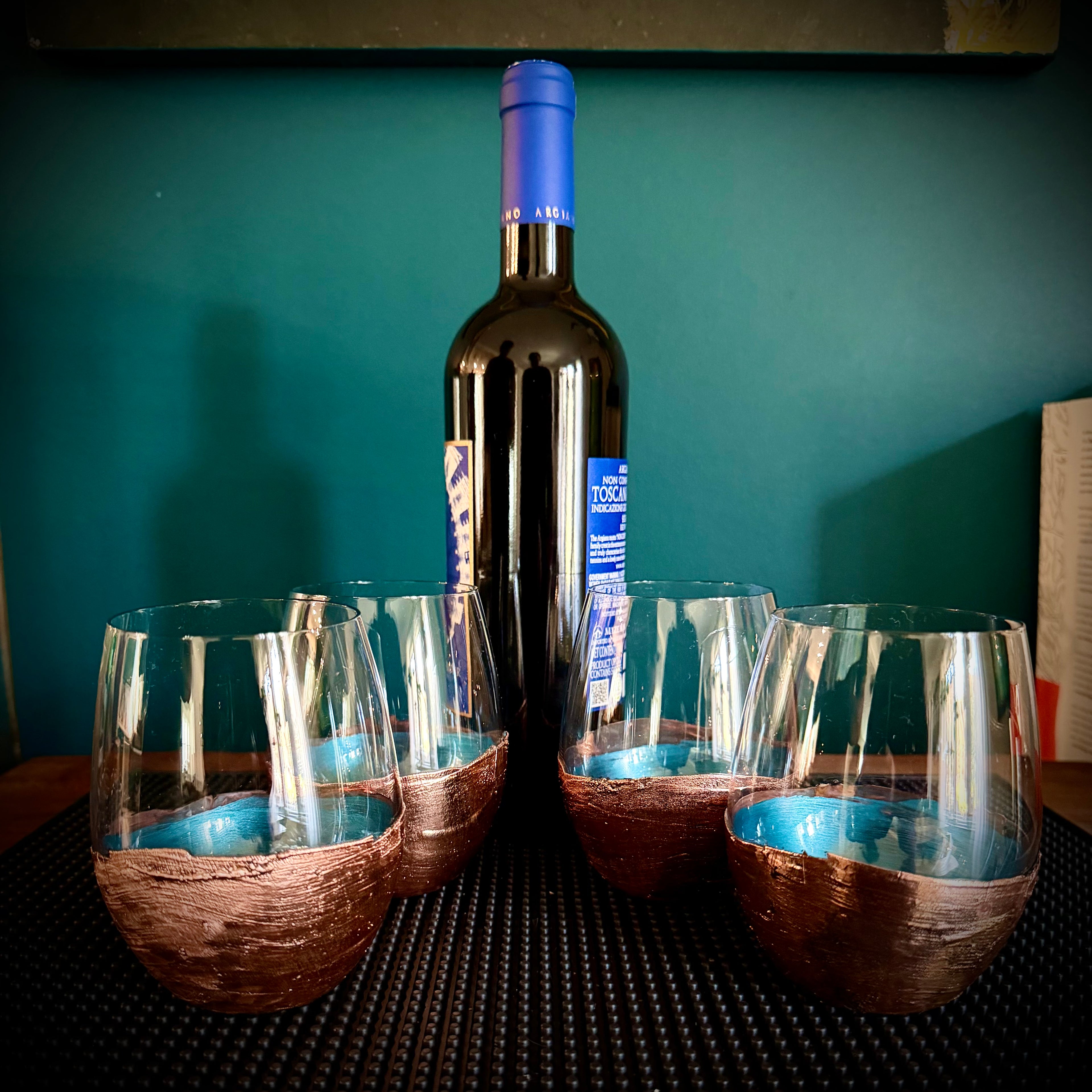 Electroformed Copper Wine Glasses