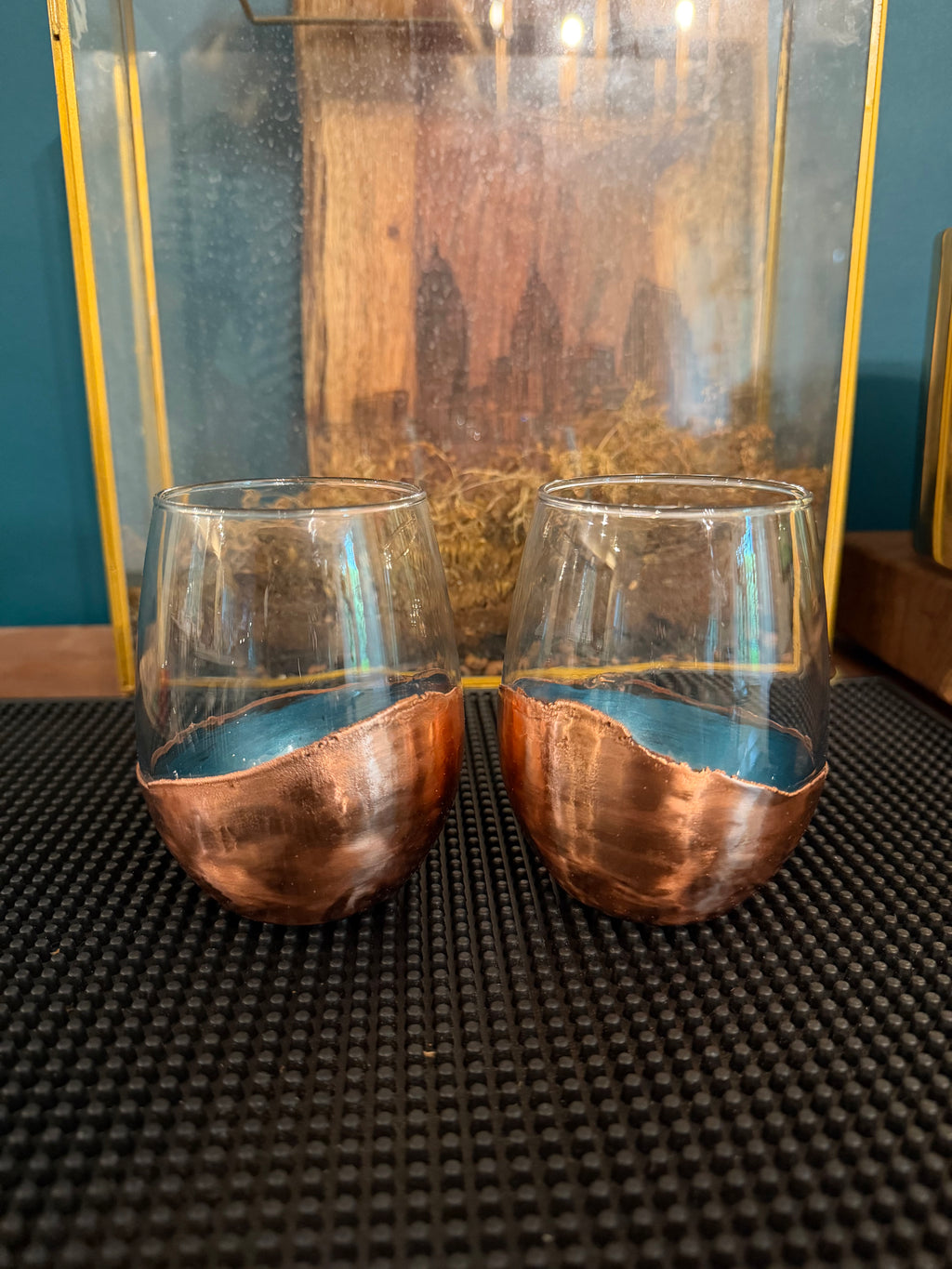 Electroformed Copper Wine Glasses