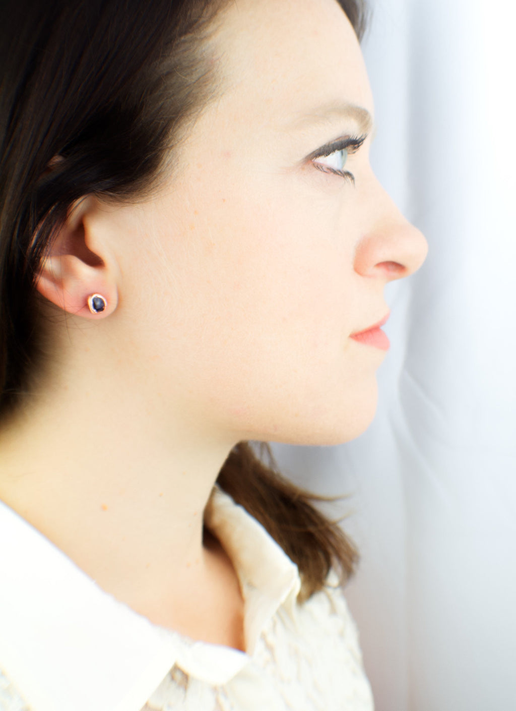 Electroformed Copper Amethyst Earrings, February Birthstone