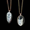 Electroformed Copper Orthoceras Fossil Necklace: Ancient Spiral Shell