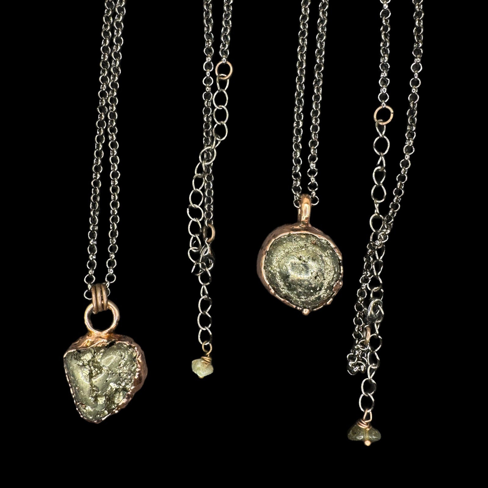 Pyrite Necklace / Necklace for Men / Electroformed Copper