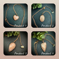 Pink Opal Rose Cut Necklace: Electroformed Copper Pendant, October Birthstone