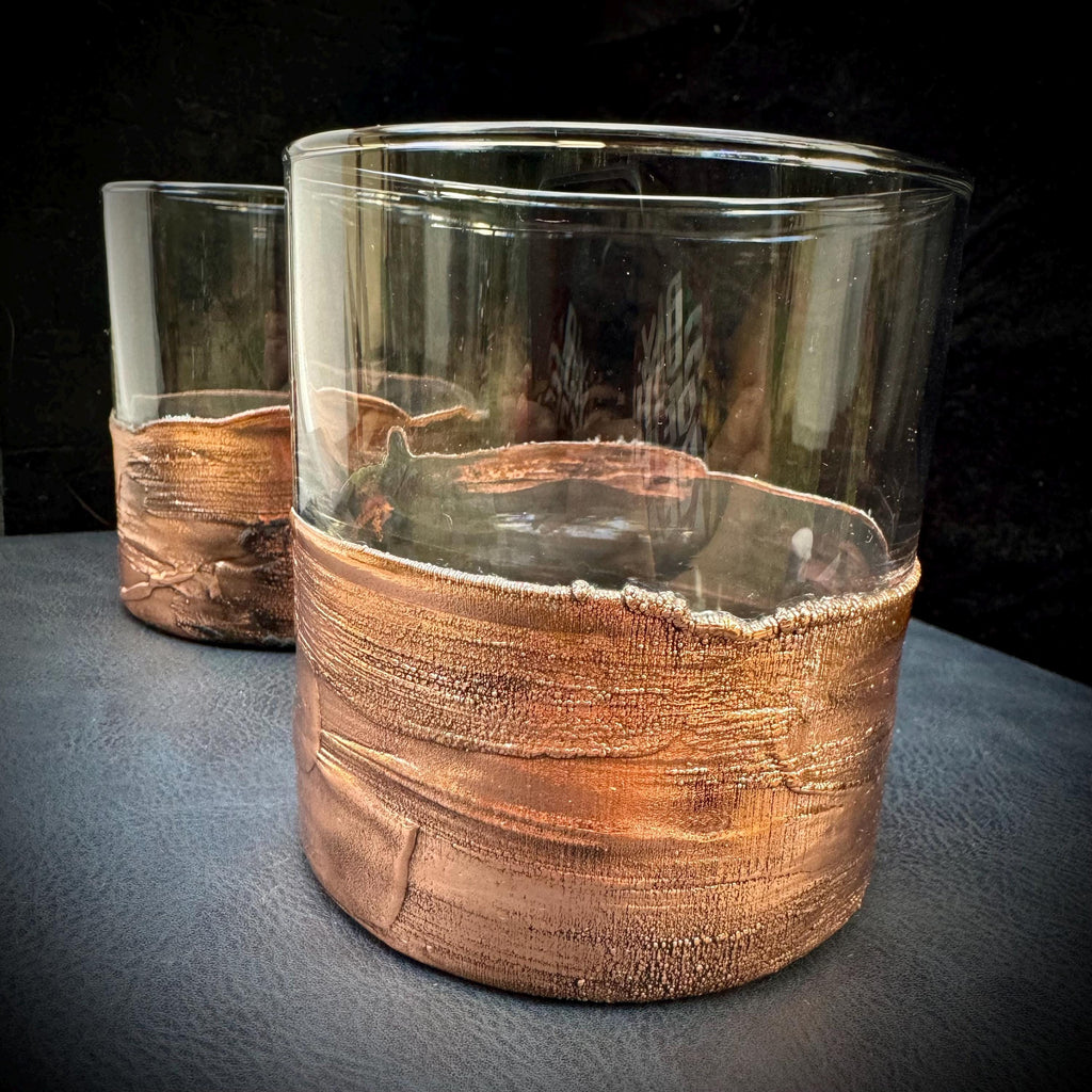 Electroformed Copper Whiskey Glasses