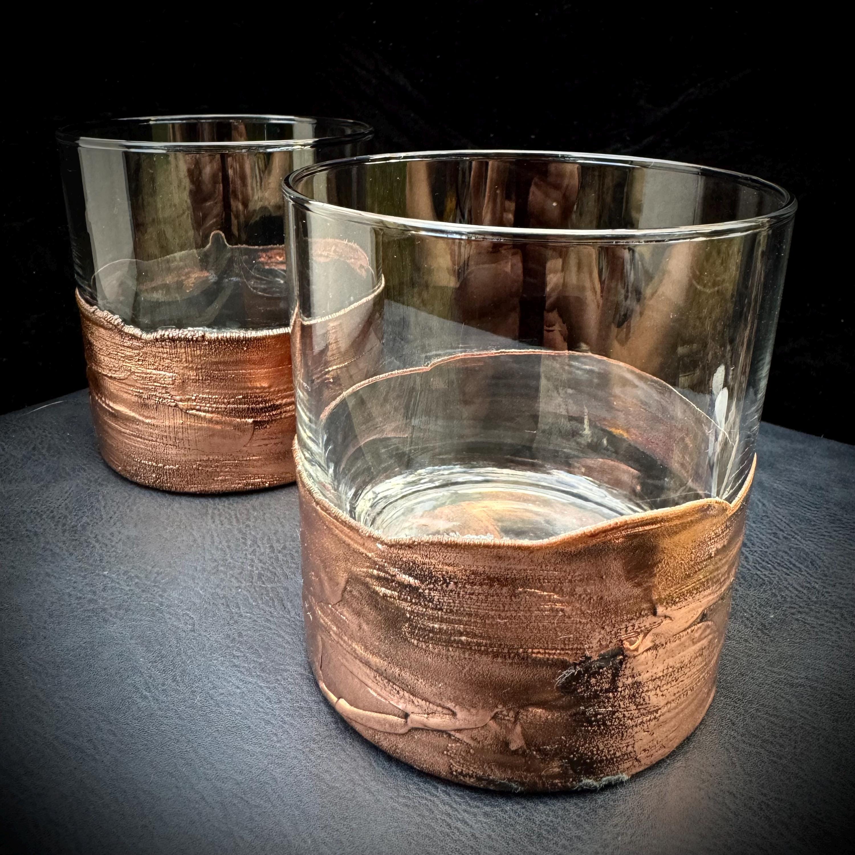 Electroformed Copper Whiskey Glasses