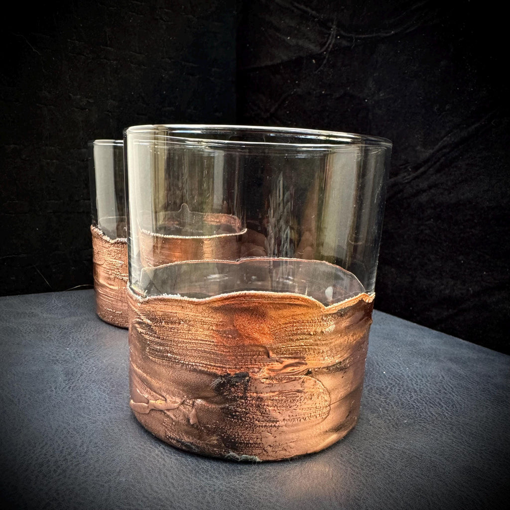 Electroformed Copper Whiskey Glasses