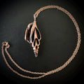 Electroformed Seashell Necklace: Copper-Plated Beach Pendant, Rose Gold Chain
