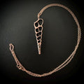 Electroformed Seashell Necklace: Copper Coastal Pendant, Rose Gold Chain