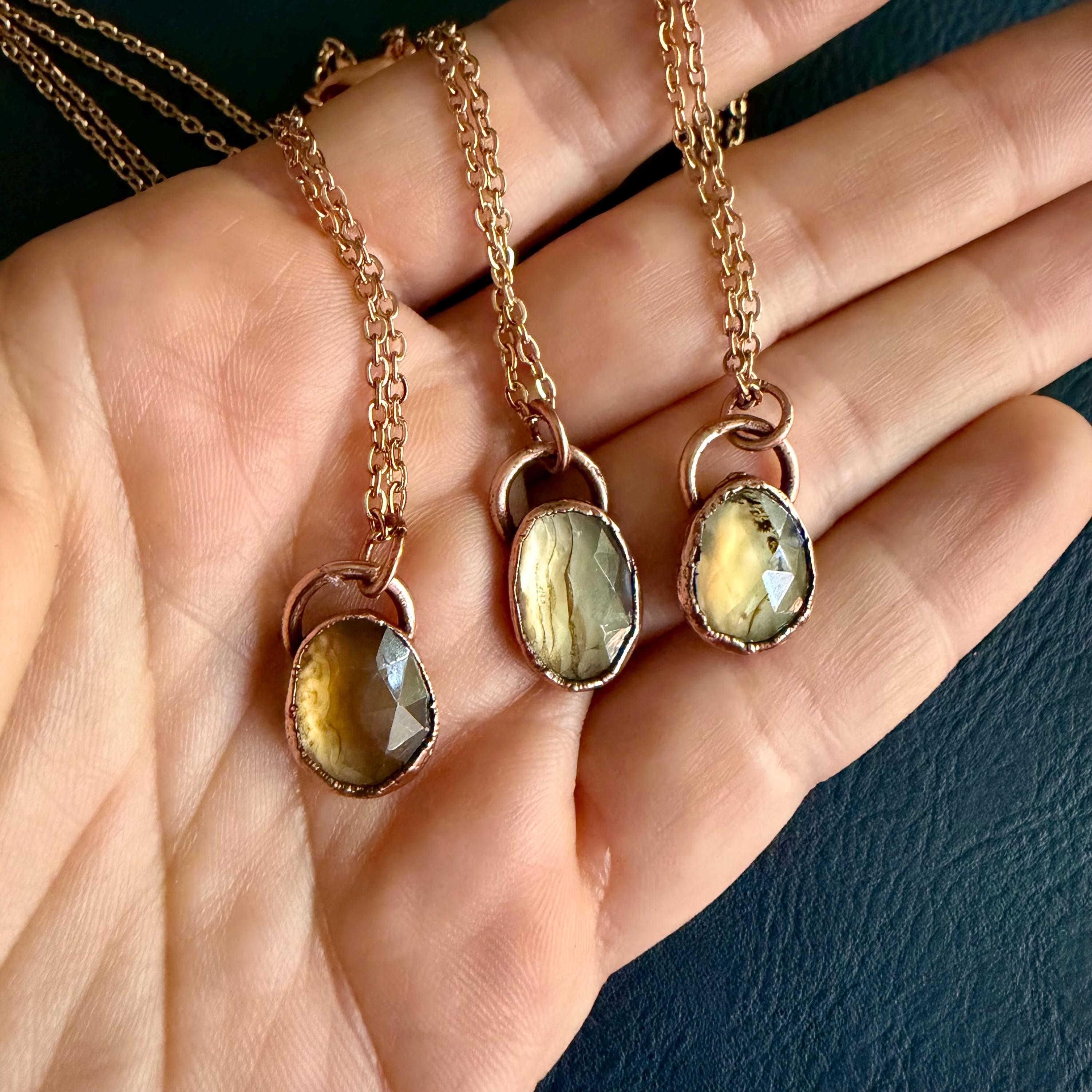 Electroformed Montana Agate Necklace
