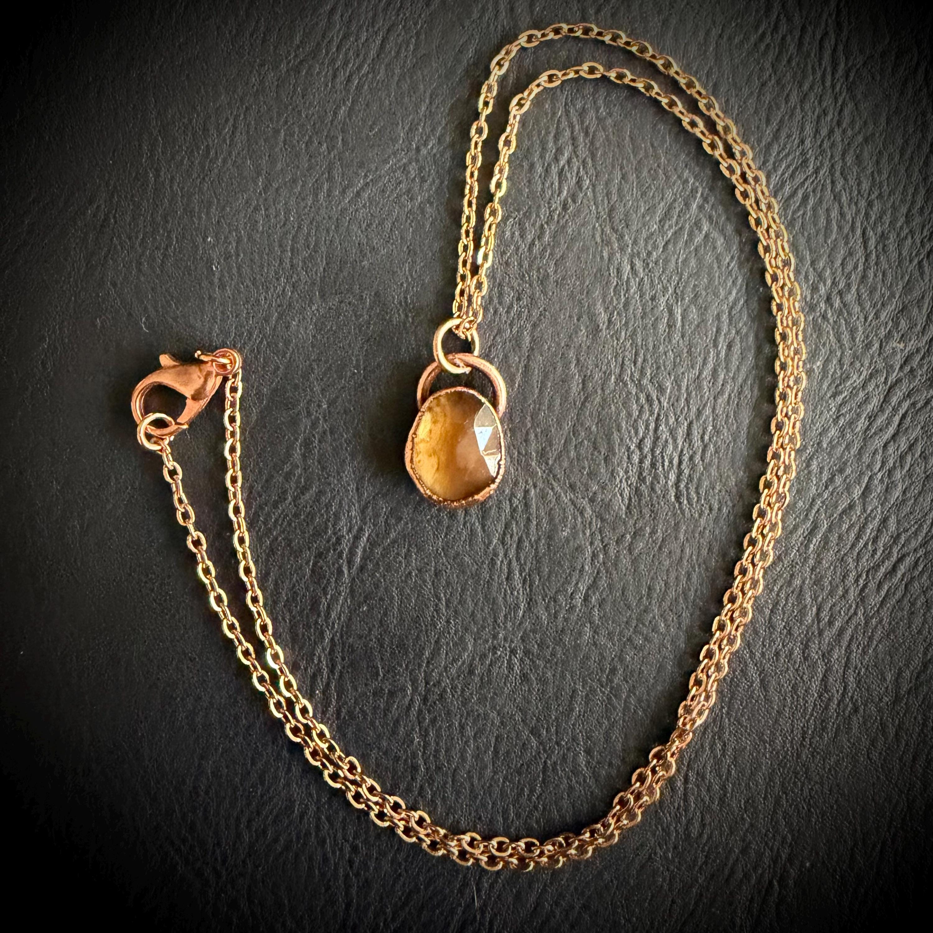 Electroformed Montana Agate Necklace