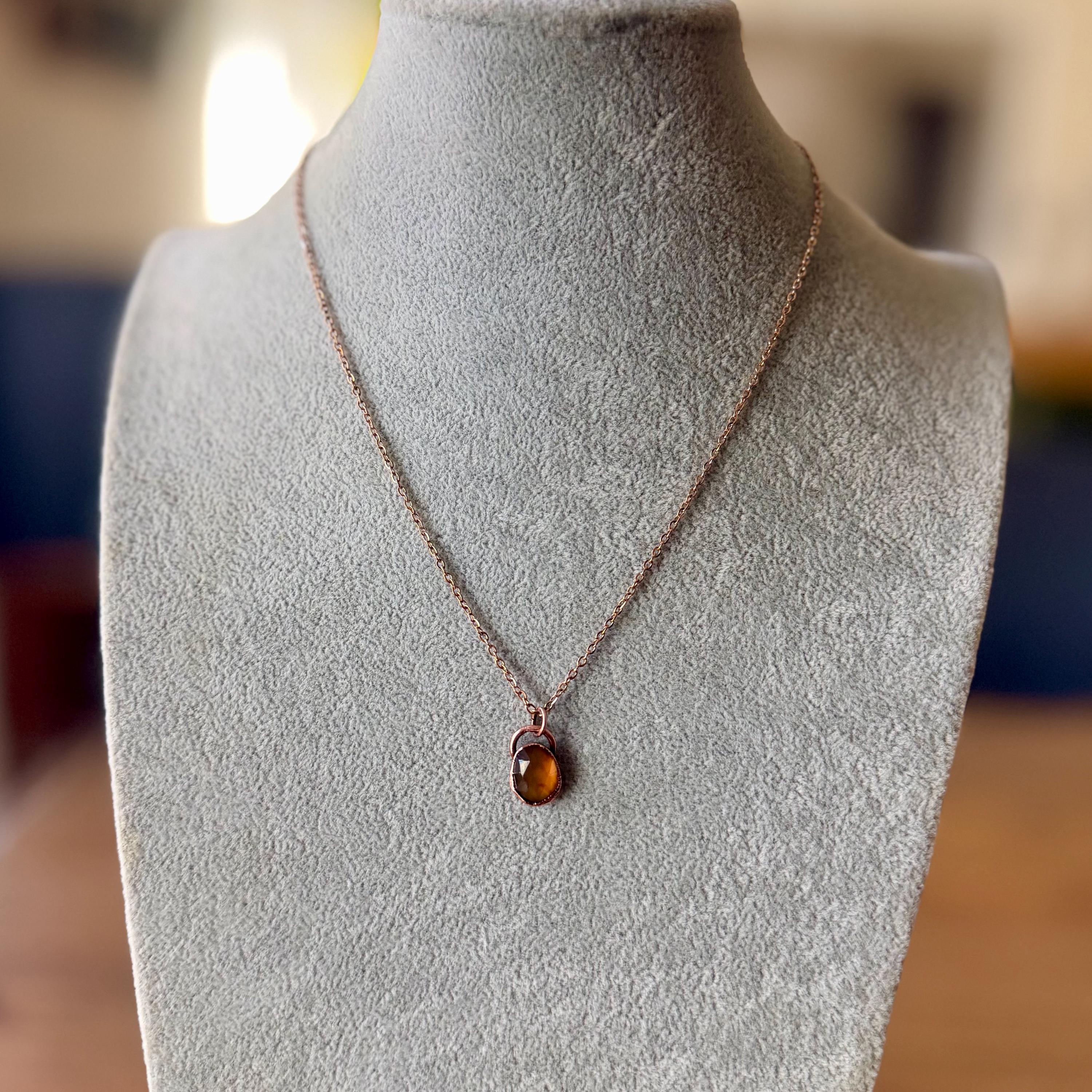 Electroformed Montana Agate Necklace