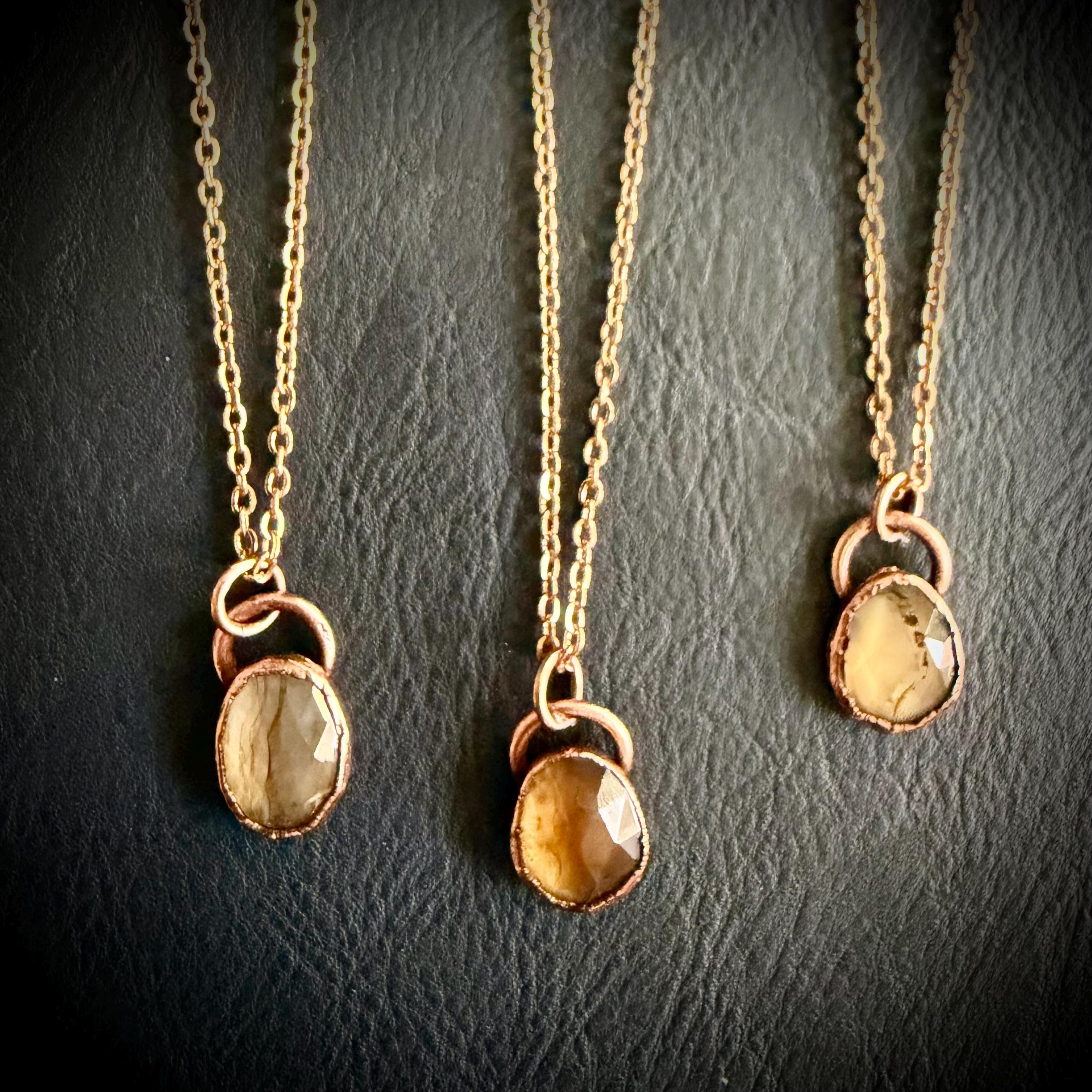 Electroformed Montana Agate Necklace