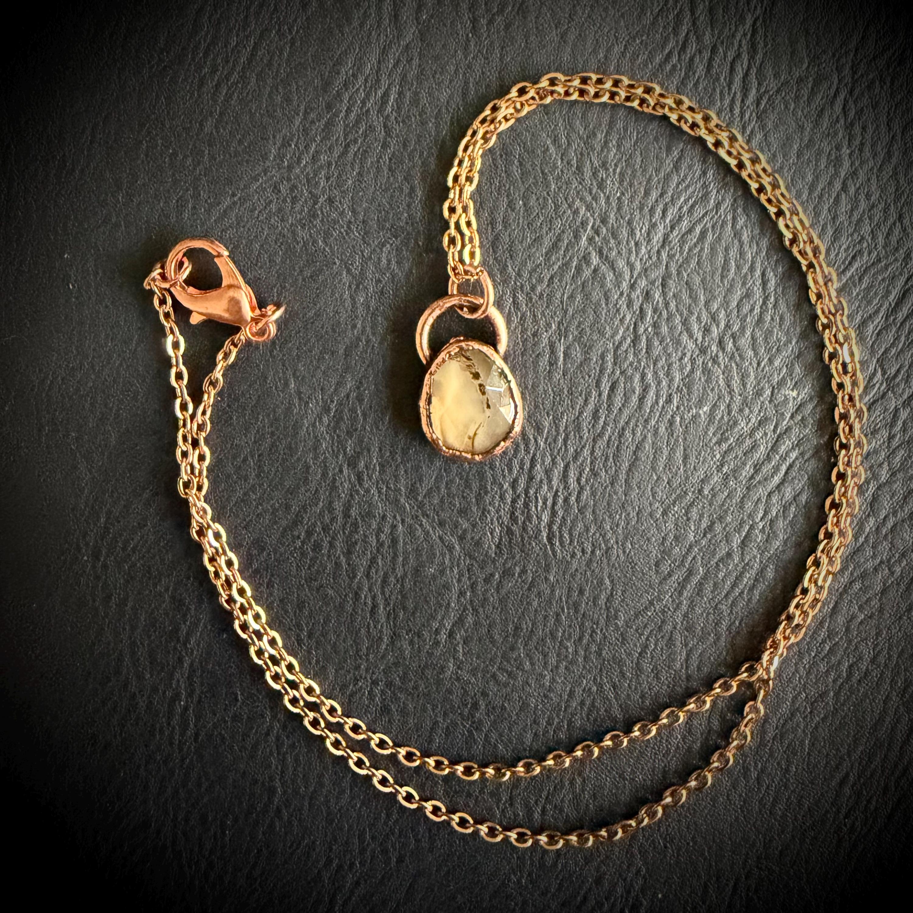 Electroformed Montana Agate Necklace