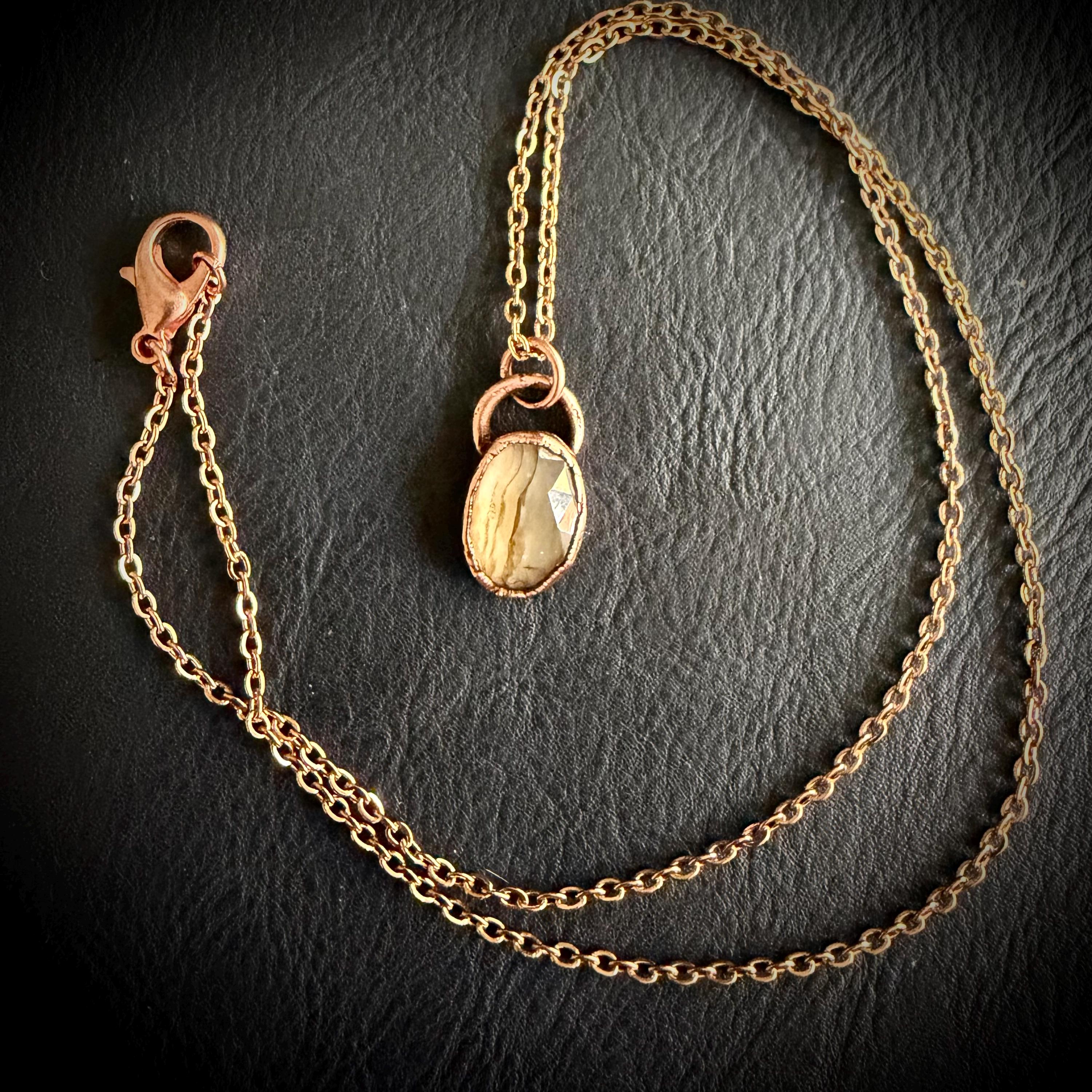Electroformed Montana Agate Necklace
