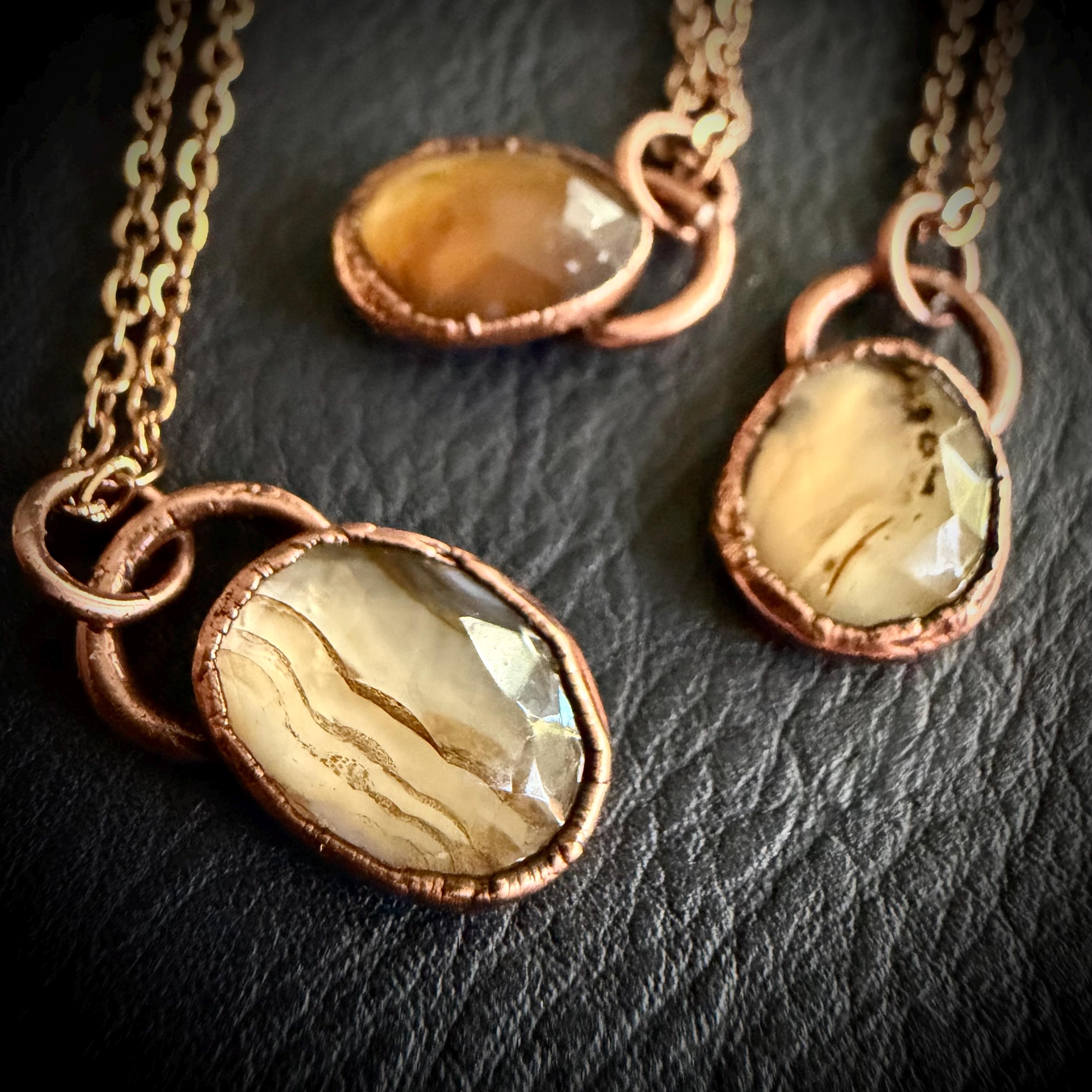Electroformed Montana Agate Necklace