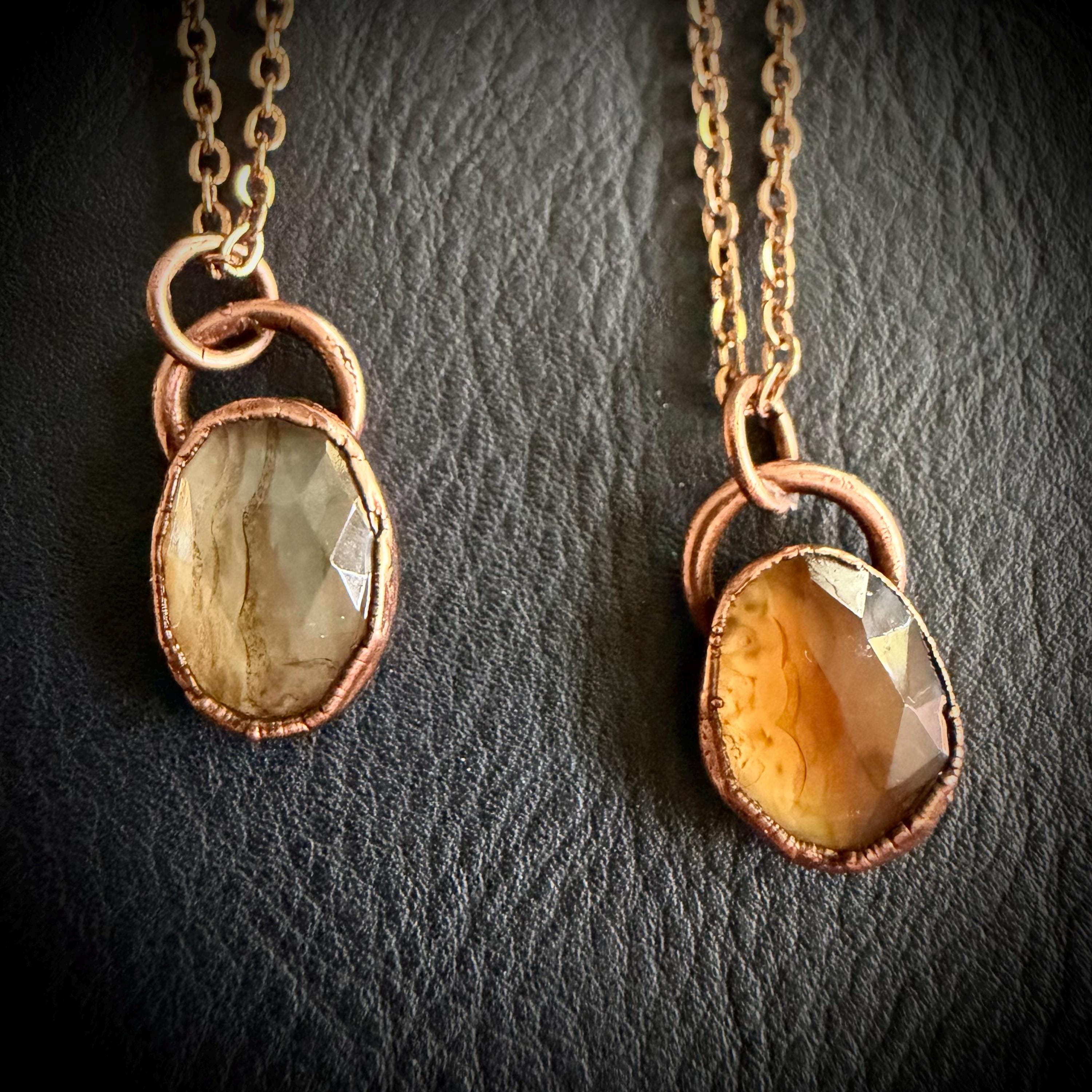 Electroformed Montana Agate Necklace