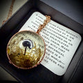 Electroformed Copper Goblincore Mushroom Garden Pendant | Real Plant in Resin | Mushroom Necklace