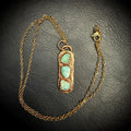 Larimar Necklace- Electroformed Truple Stone Pendant