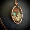 Electroformed Copper Flower Pendant: Dried Floral Resin Necklace