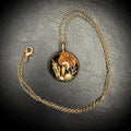 Electroformed Copper Goblincore Mushroom Garden Pendant | Real Plant in Resin | Mushroom Necklace