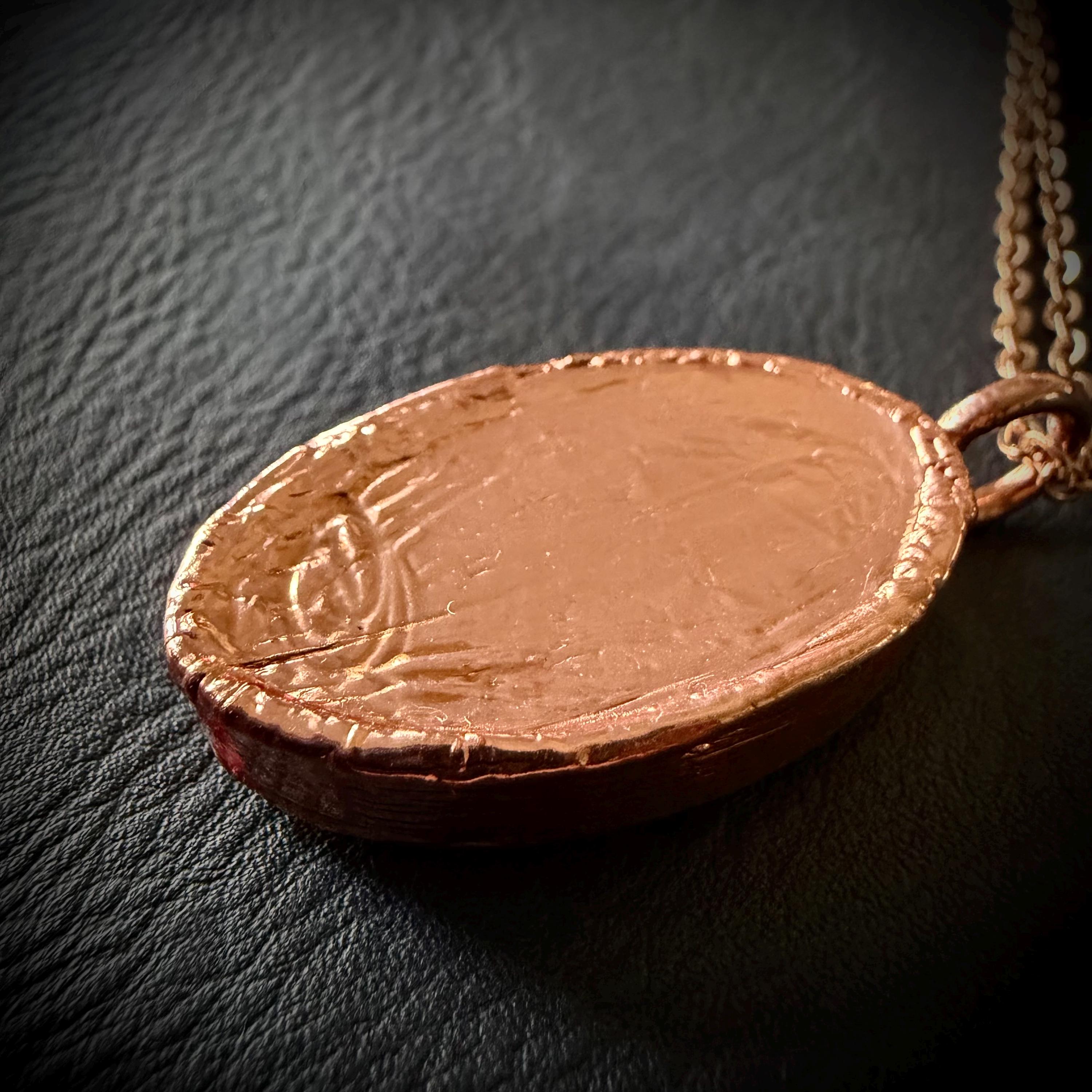 Electroformed Copper Flower Necklace | Real Flower Preserved in Resin | Nature Jewelry