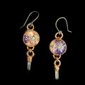 Dried Flower Resin Earrings | Quartz Crystal | Niobium Ear Wires | Handmade Botanical Jewelry