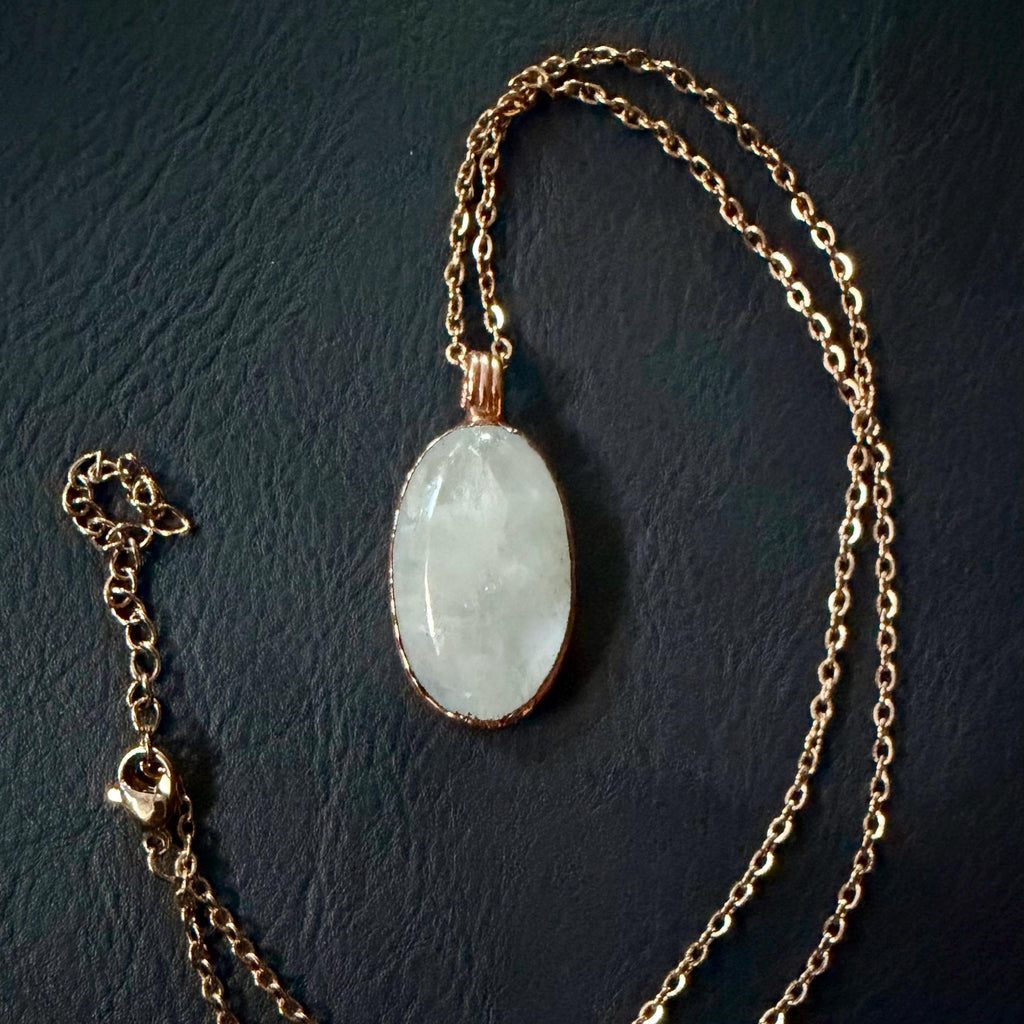 June Birthstone Moonstone Electroformed Necklace