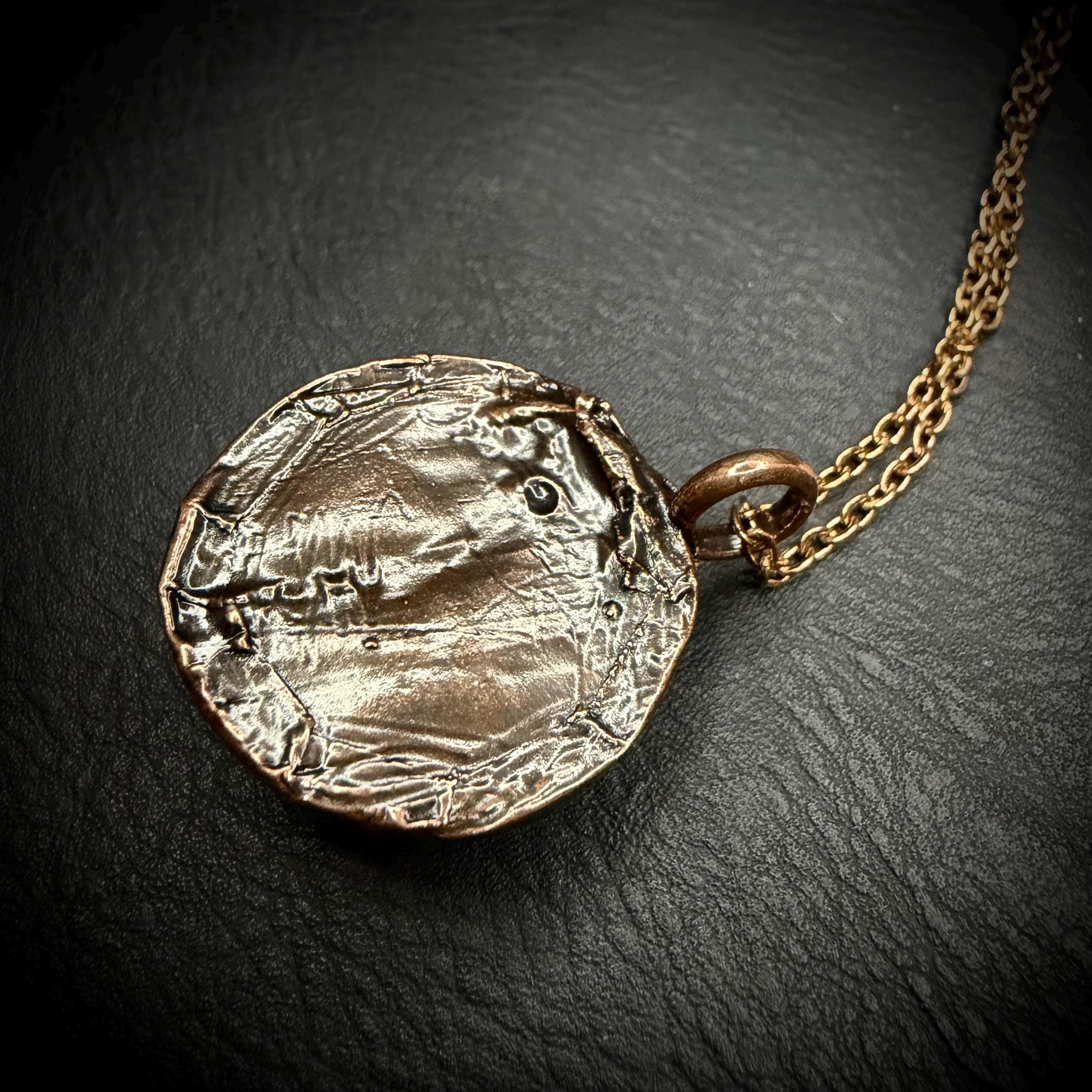 Electroformed Copper Goblincore Mushroom Garden Pendant | Real Plant in Resin | Mushroom Necklace
