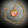 Electroformed Copper Flower Pendant: Dried Floral Resin Necklace