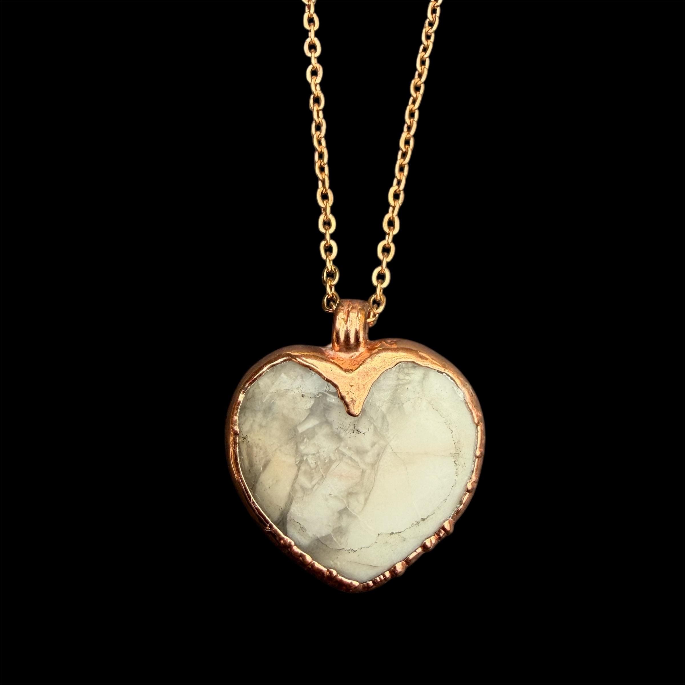 Grey Agate Heart Necklace
