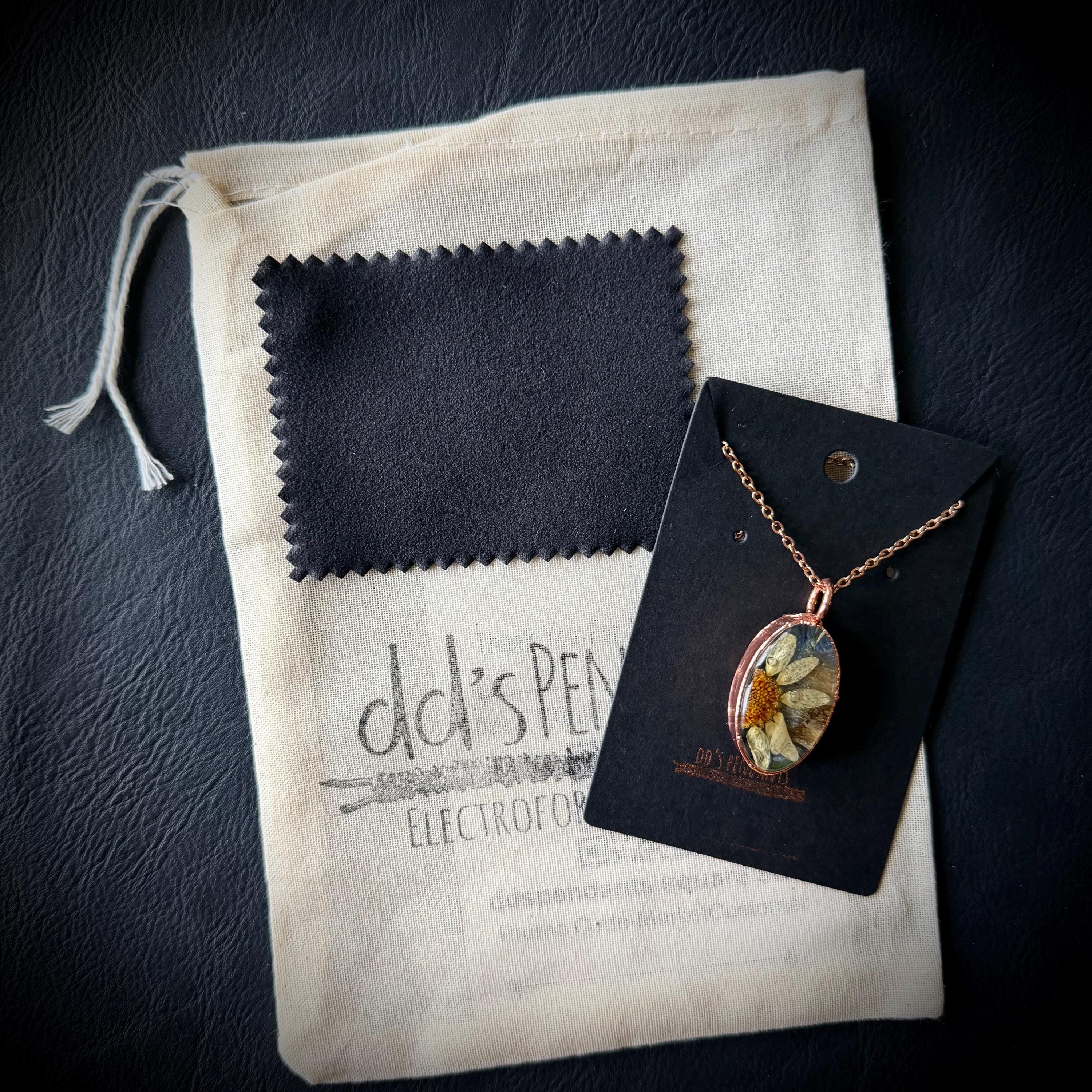Electroformed Copper Flower Necklace | Real Flower Preserved in Resin | Nature Jewelry