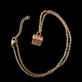 Electroformed Pyrite Cube Pendant Necklace