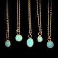 Rose Cut Hemimorphite Necklace | Electroformed Copper Pendant  | Handmade Crystal Jewelry