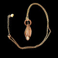 Blue Jay Feather & Baroque Pearl Electroformed Necklace