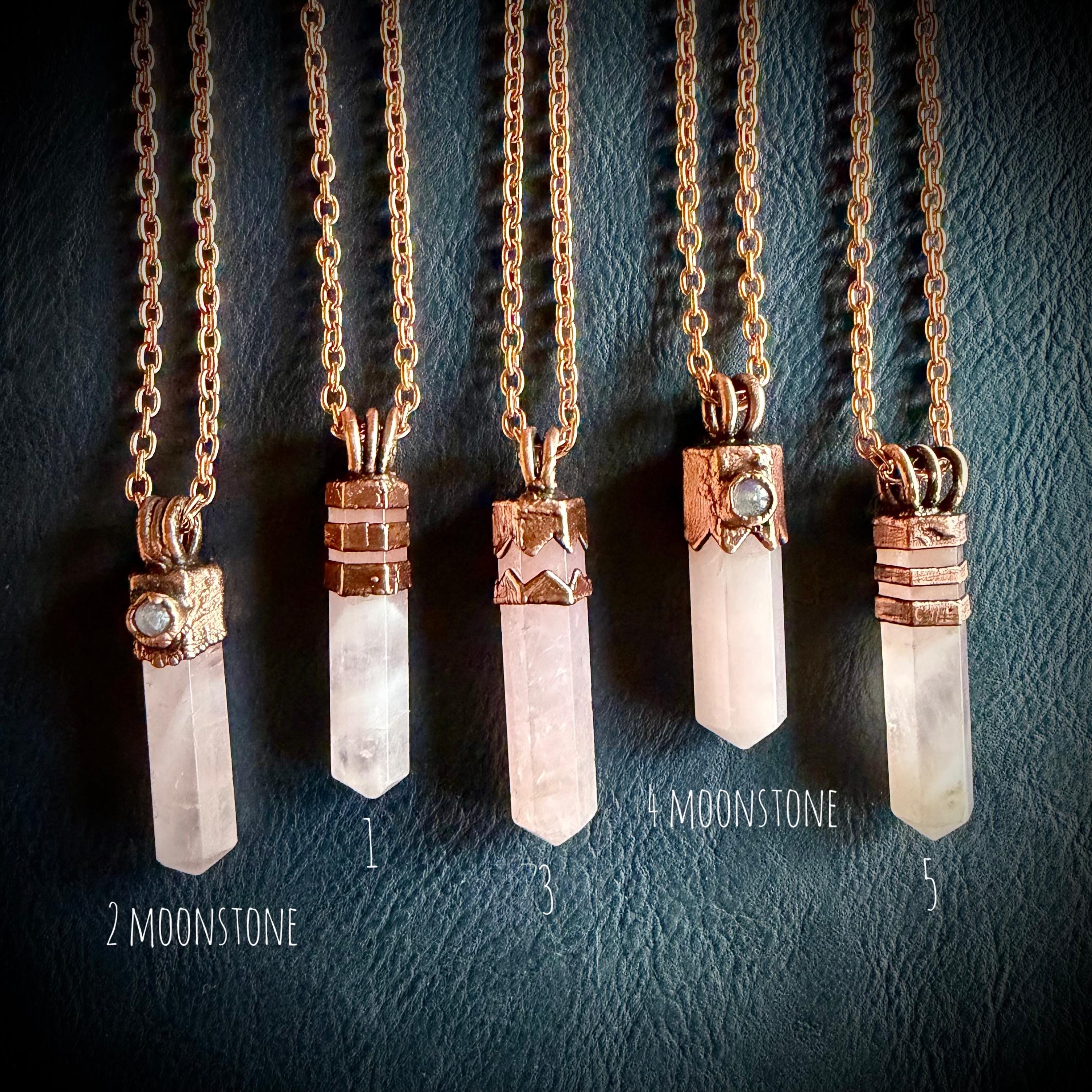 Electroformed Rose Quartz Point Necklace | Handmade Copper Crystal Pendant | Solid Copper Chain | Artisan Jewelry