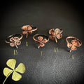 Electroformed Copper Four Leaf Clover Ring – Genuine Preserved Clover