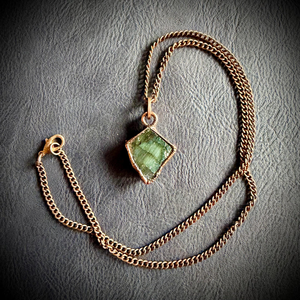 Labradorite Reversible Gemstone Necklace / Electroformed Jewelry
