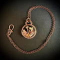 Electroformed Copper Goblincore Mushroom Garden Pendant | Real Plant in Resin | Mushroom Necklace