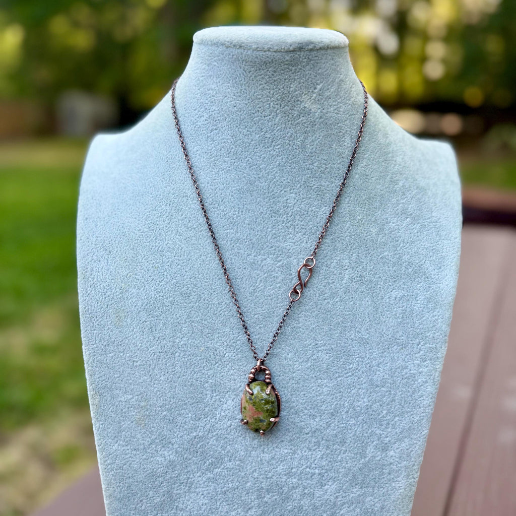Gemstone Pendant Necklace – Electroformed in Pure Copper