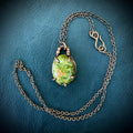 Gemstone Pendant Necklace – Electroformed in Pure Copper