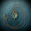 Gemstone Pendant Necklace – Electroformed in Pure Copper