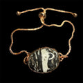 Electroformed Gemstone Adjustable Bracelet