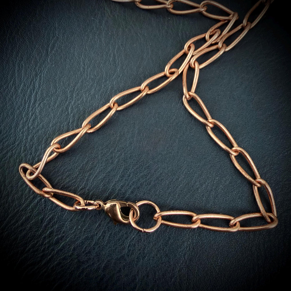 Electroformed Antler Necklace with Labradorite & Obsidian – Copper Nature Jewelry