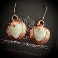 Electroformed Seashell Heart Earrings | Copper Shell Earrings | Titanium Ear Wires | Coastal Jewelry | Ocean Inspired Handmade Earrings
