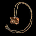 Real Four Leaf Clover Necklace | Electroformed Copper Pendant | Genuine Lucky Clover | Handmade Boho Good Luck Gift