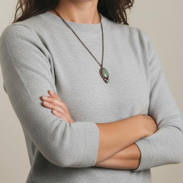 Green Aventurine Necklace with Turquoise Accent | Electroformed Copper Pendant | Handmade Boho Crystal Jewelry Gift