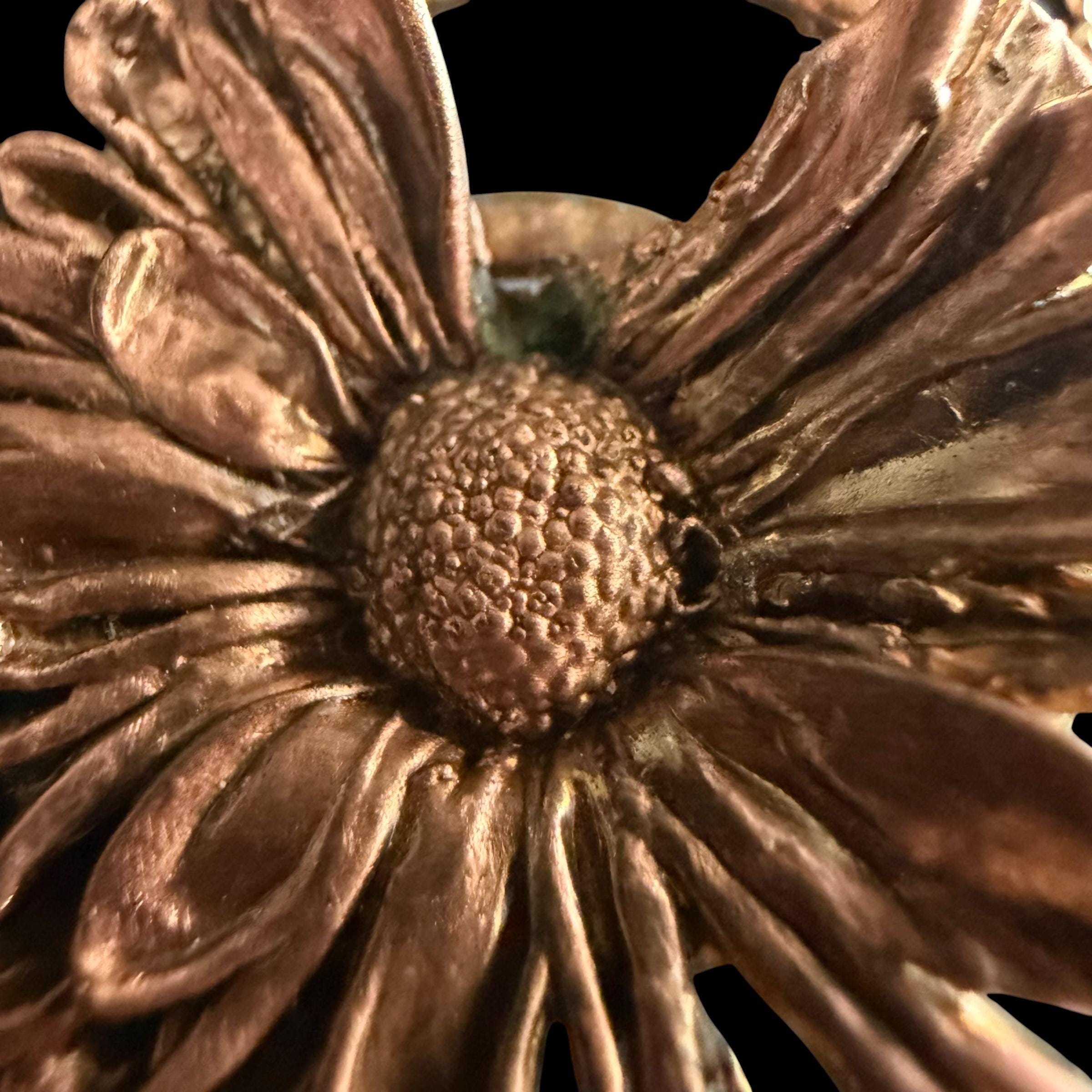 Electroformed Copper Daisy Necklace | Real Preserved Flower Pendant | Handmade Botanical Jewelry | Boho Rose Gold Chain