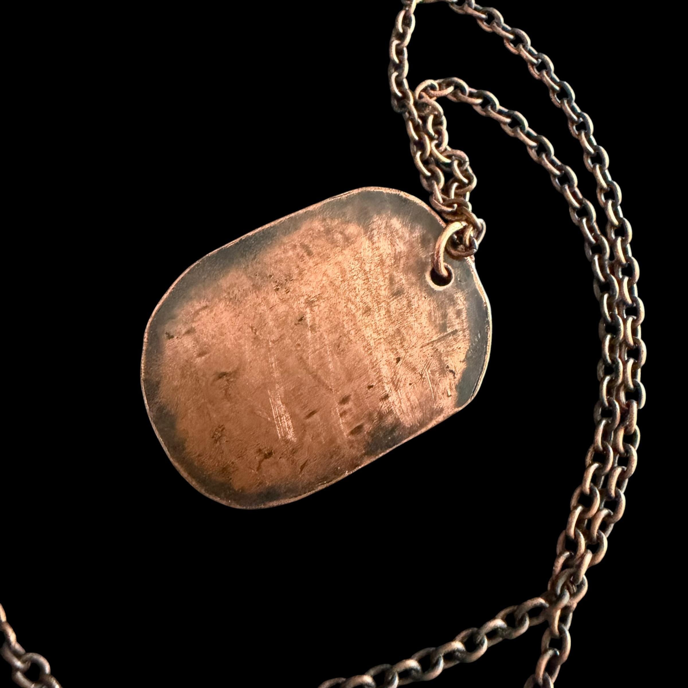 Songbird on a Branch Necklace | Electro Etched Copper Pendant with Wildflowers | Handmade Woodland Nature Jewelry | Boho Bird Gift
