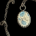 K2 Jasper Stone Necklace | Electroformed Handmade Crystal Jewelry | Boho Blue Gemstone Necklace