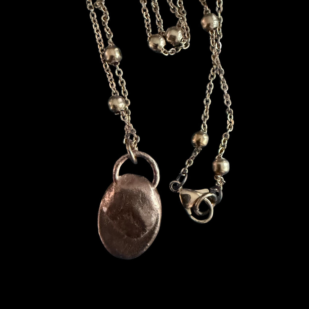 Hematite Necklace | Electroformed Copper Pendant | Handmade Grounding Crystal Jewelry | Boho Protection Gift