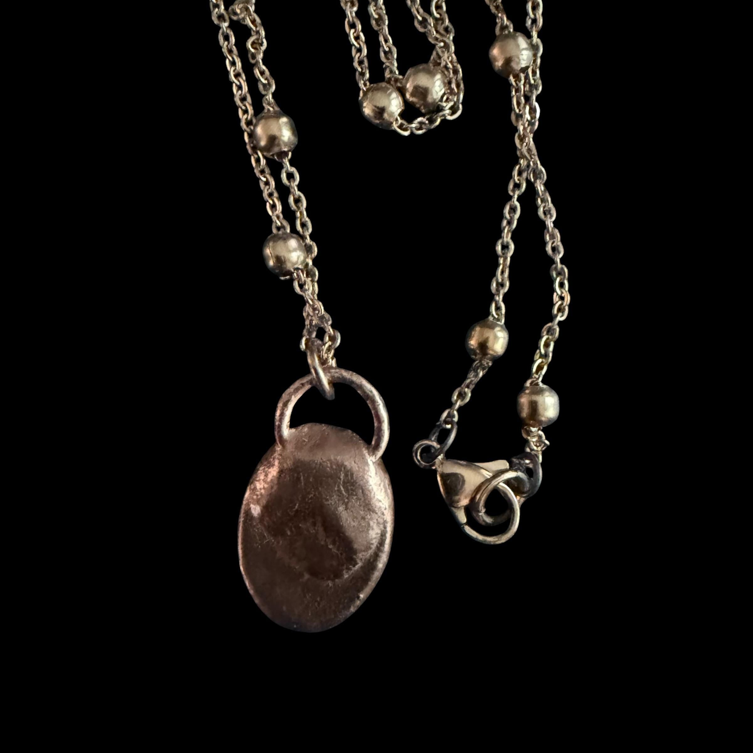 Hematite Necklace | Electroformed Copper Pendant | Handmade Grounding Crystal Jewelry | Boho Protection Gift